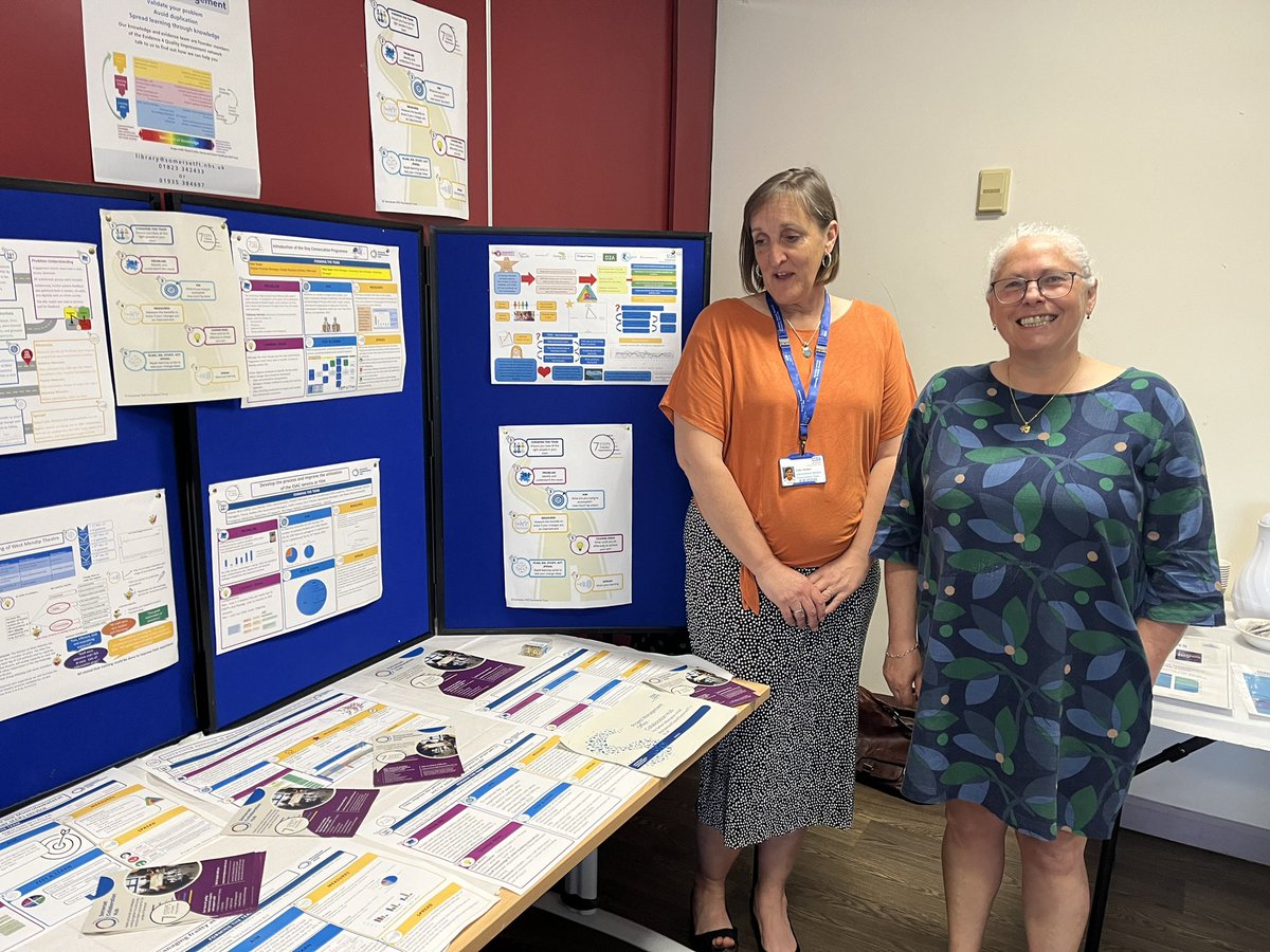 Set up and ready to go at YDH Knowledge Cafe - come along and say hello 👋 and see all the amazing QI project posters from our latest Gold cohorts . @improvementmph @SomersetFT @andreadgibbons