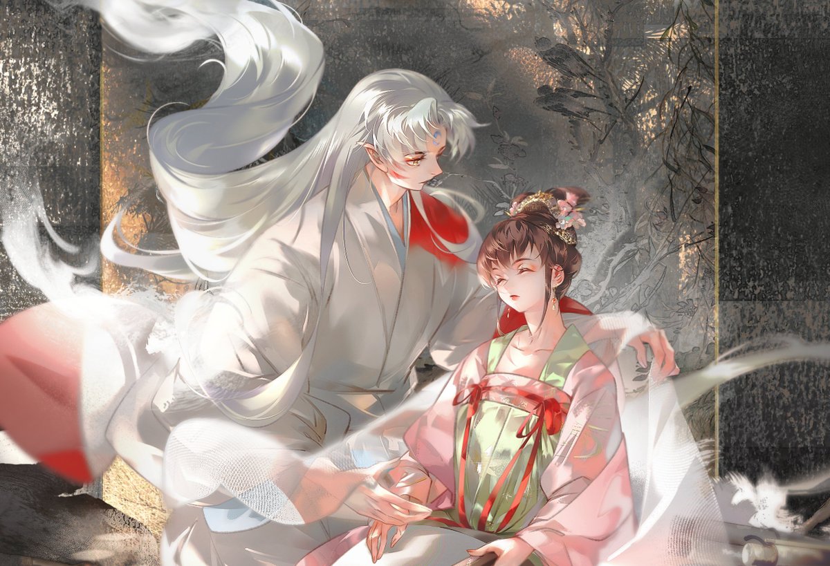 #sesshomaru #sessrin #殺りん #殺生丸 #sessrin 
唐风杀铃

我曾做过一个梦，梦中有深山古刹，画中的仙人来到了我的身边……