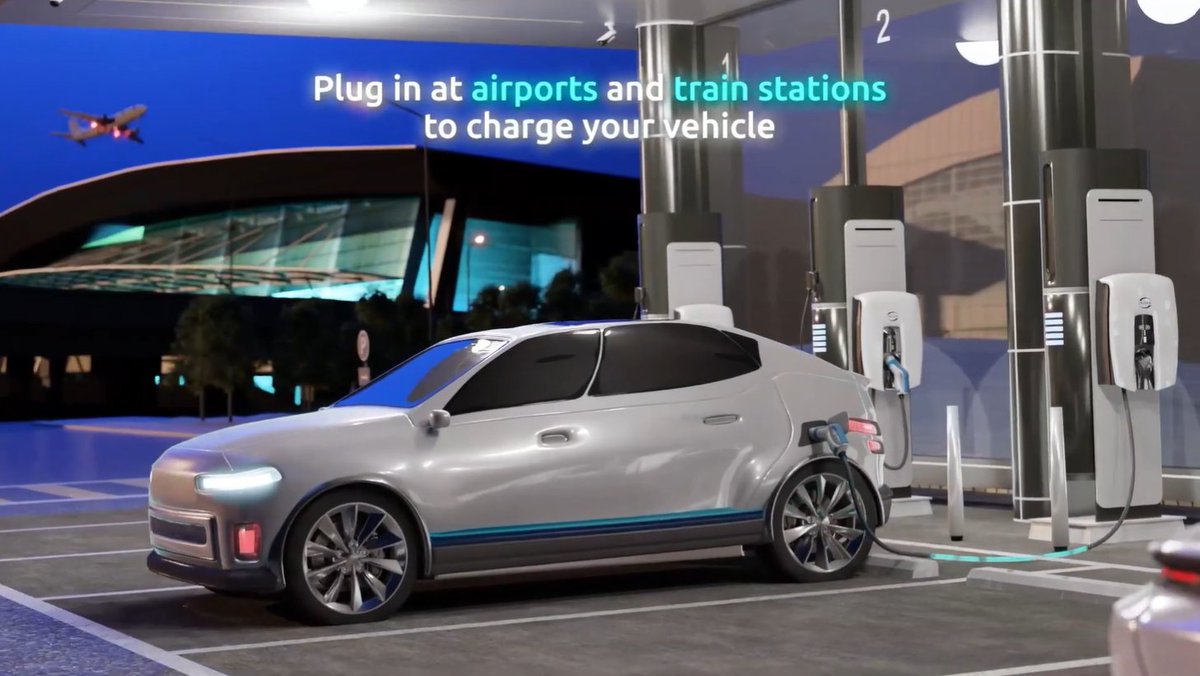 Indra_rt's tweet photo. What does the future of #EVcharging look like? 🔌 

By 2033, EVs will be much more than a mode of transport.

Let's jump forward 10 years and imagine how #V2X technology will transform the way we harness, store and use energy. 👇🔋

#SmarterWithIndra #EVCharging #2033Vision https://t.co/P2vPJ7c6uu