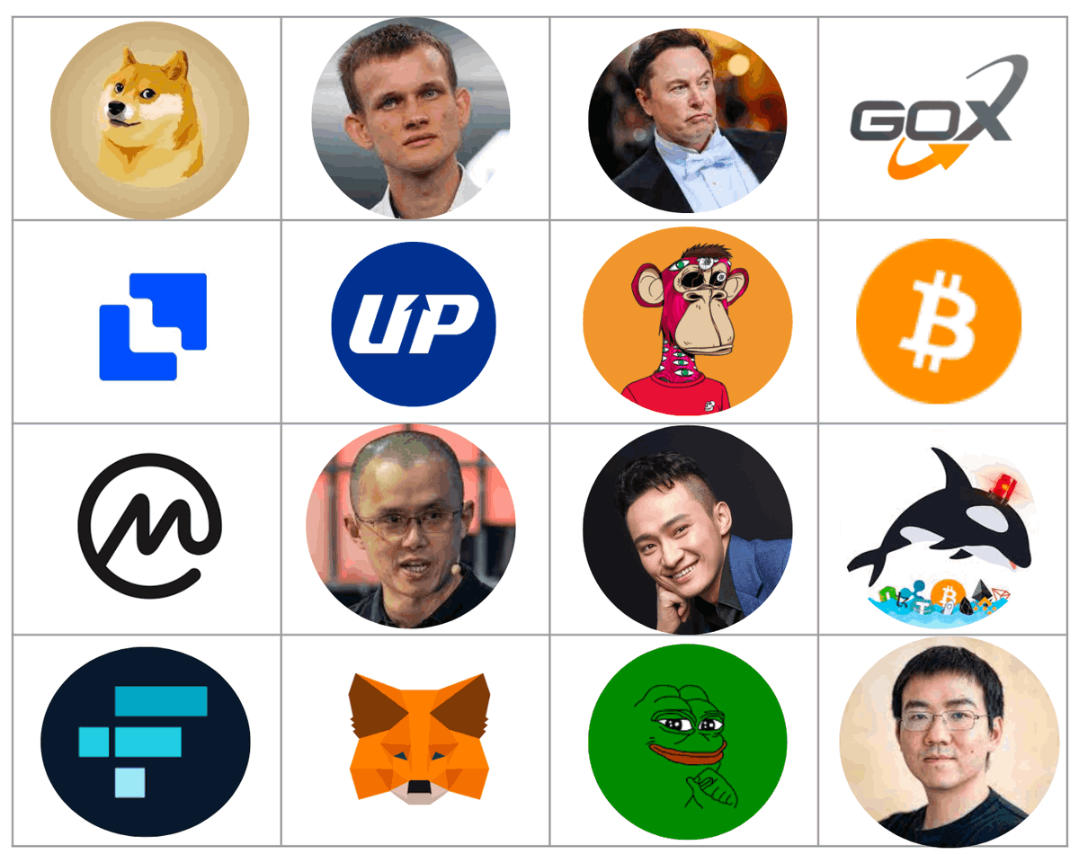 0xFactriot's tweet photo. Crypto OG Bingo. How many do you know?
@FionaPPW @katedaynee @graceinbkk
#crypto #blockchain #web3 #web3bingo https://t.co/C4DTRZifoK