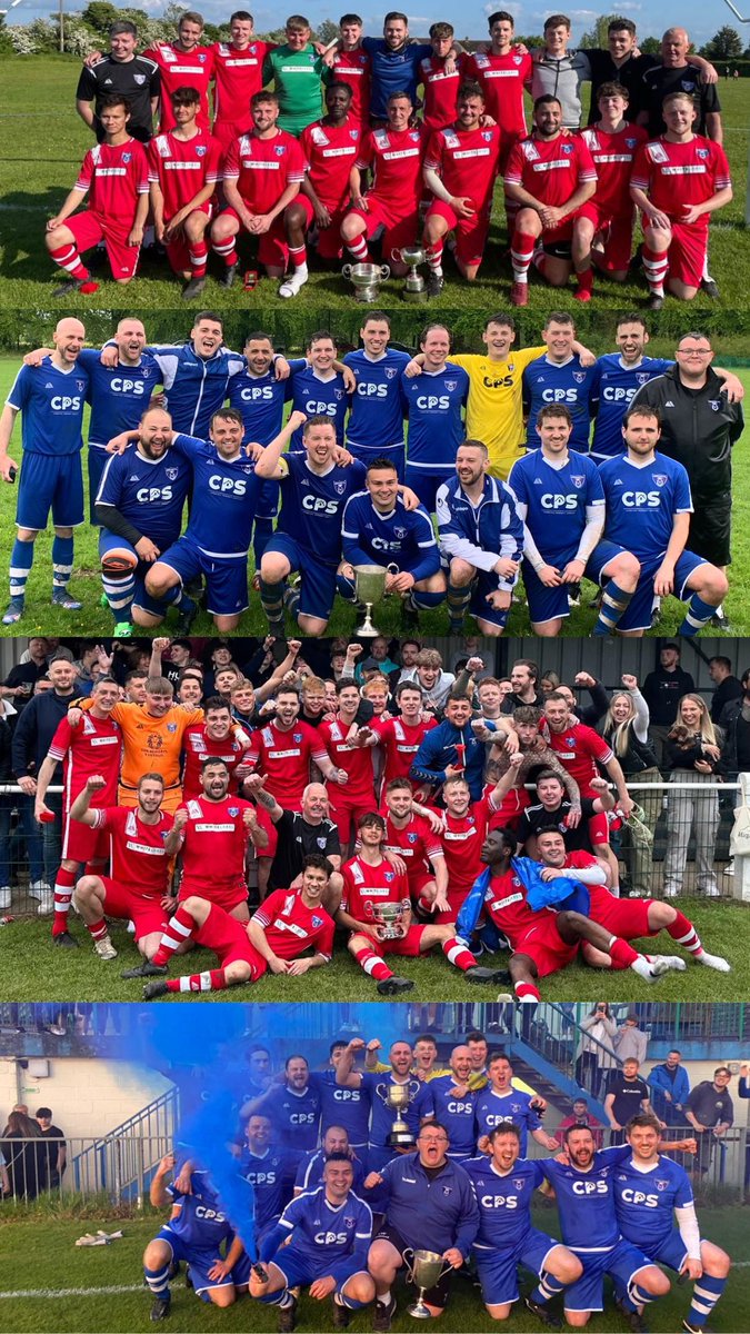 YarntonFC's tweet photo. Dust settles and we can finally look back on an outstanding season! 
First team finish 8th in an extremely tough premier division.
Reserves do the double winning the league and Clarendon cup.
The ‘A’ team also do the double winning the league and hughes cup! 
Unreal season UTY💙 https://t.co/7b9qtJypWD