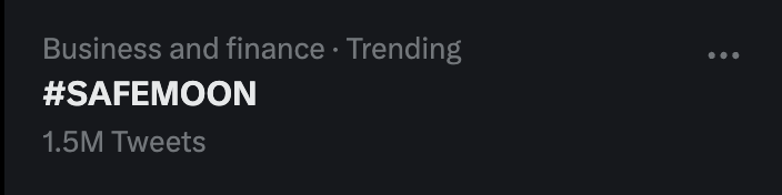 #SAFEMOON on trending 🚀🚀🚀