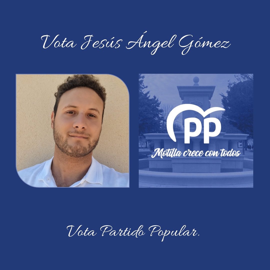 ppmotilla's tweet photo. 🔹 Un programa de todos y para todos 🔹

#MotillaCreceConTodos #EntreTodos #VotaPartidoPopular #VotaPP #28M 🗳️ https://t.co/35ep5rmOPr