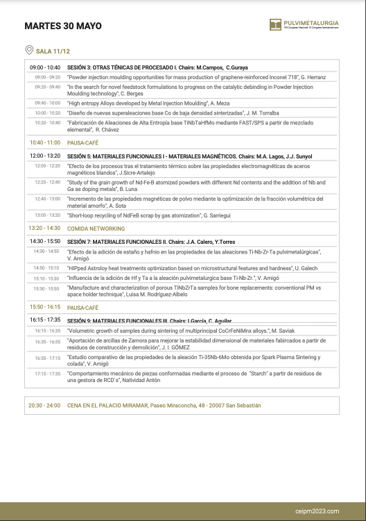 Congreso de Pulvimetalurgia CEIPM2023 tweet media
