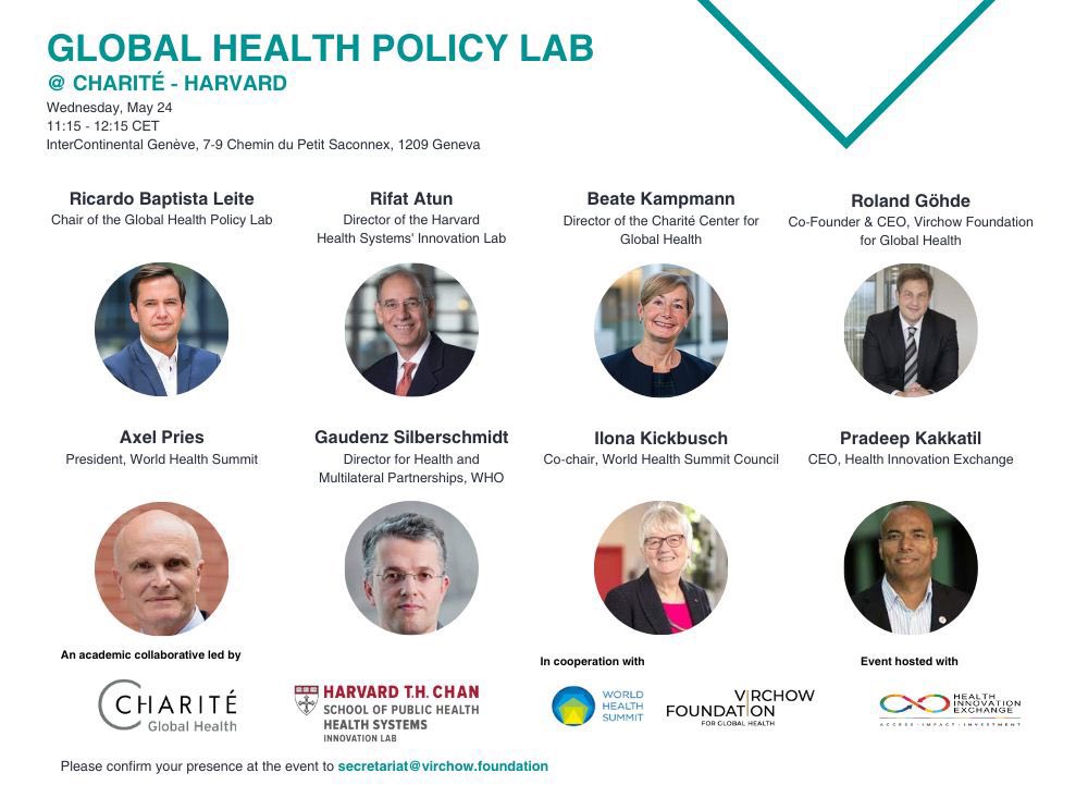 Health Systems Innovation Lab at Harvard (@harvardhsi) on Twitter photo Live NOW: Launch of a Global Health Policy Lab between <a href="/HarvardHSI/">Health Systems Innovation Lab at Harvard</a>, <a href="/ChariteBerlin/">Charité - Universitätsmedizin Berlin</a>, <a href="/virchowprize/">The Virchow Prize</a> & the <a href="/WorldHealthSmt/">World Health Summit</a> on the sidelines of the #WHA76!
Hosted with <a href="/HIExinno/">Health Innovation Exchange</a>. Live NOW: Launch of a Global Health Policy Lab between <a href="/HarvardHSI/">Health Systems Innovation Lab at Harvard</a>, <a href="/ChariteBerlin/">Charité - Universitätsmedizin Berlin</a>, <a href="/virchowprize/">The Virchow Prize</a> & the <a href="/WorldHealthSmt/">World Health Summit</a> on the sidelines of the #WHA76!
Hosted with <a href="/HIExinno/">Health Innovation Exchange</a>.