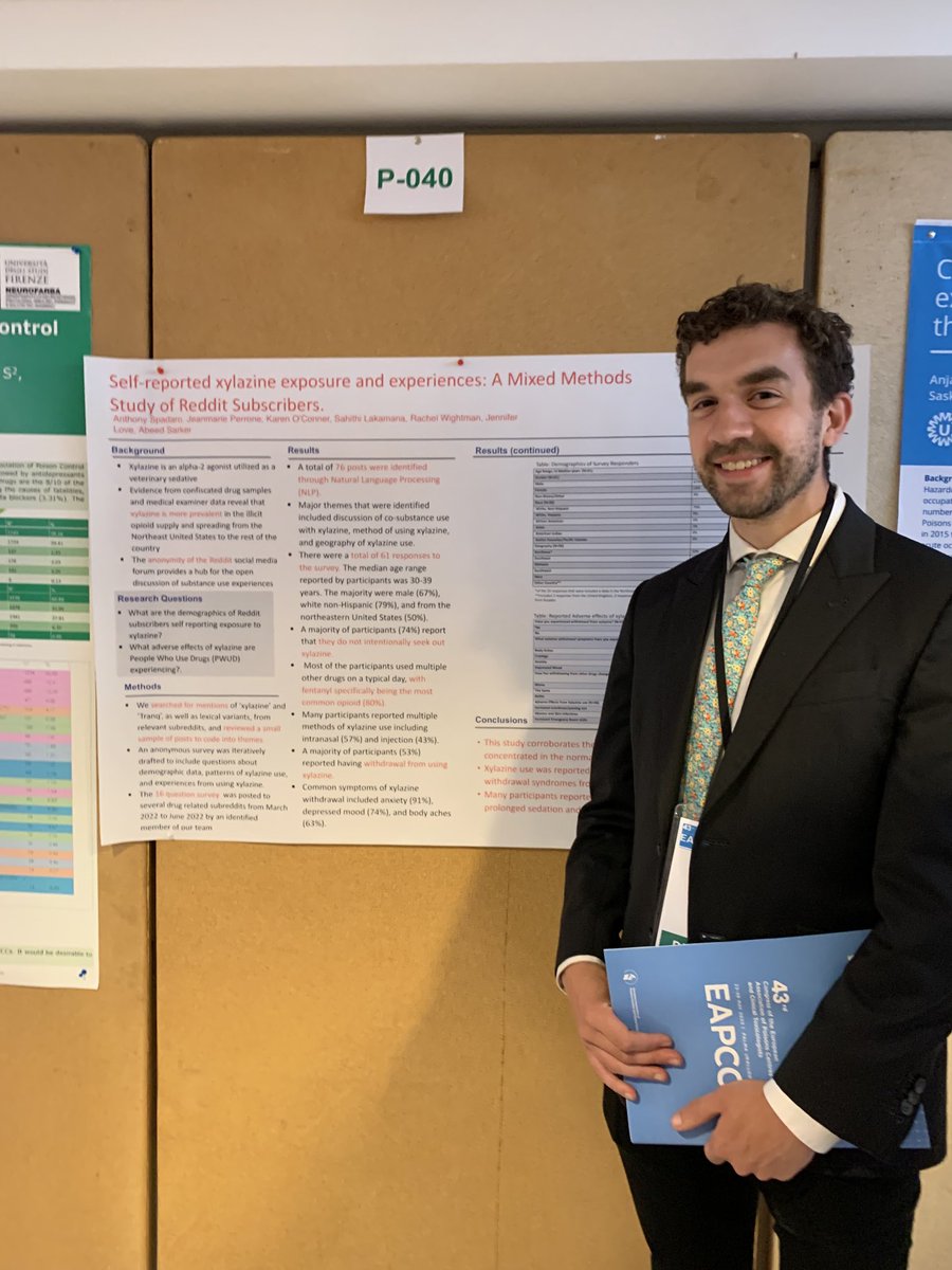 Jeanmarie Perrone MD (@jmperronemd) on Twitter photo Much interest in how to study emerging trends in xylazine in Europe <a href="/eapcct/">EAPCCT</a> #eapcct2023 @EMCDDA <a href="/UPennEM/">Penn EM Residency</a> international expert @TSpadaro91 <a href="/acmtmedtox/">American College of Medical Toxicology</a> <a href="/RutgersTox/">Rutgers NJMS Medical Toxicology</a> <a href="/sarkerabeed/">Abeed Sarker, PhD</a> <a href="/JLoveMD/">Jennifer Love</a> <a href="/CAMP_Penn/">Center for Addiction Medicine & Policy</a> Much interest in how to study emerging trends in xylazine in Europe <a href="/eapcct/">EAPCCT</a> #eapcct2023 @EMCDDA <a href="/UPennEM/">Penn EM Residency</a> international expert @TSpadaro91 <a href="/acmtmedtox/">American College of Medical Toxicology</a> <a href="/RutgersTox/">Rutgers NJMS Medical Toxicology</a> <a href="/sarkerabeed/">Abeed Sarker, PhD</a> <a href="/JLoveMD/">Jennifer Love</a> <a href="/CAMP_Penn/">Center for Addiction Medicine & Policy</a>