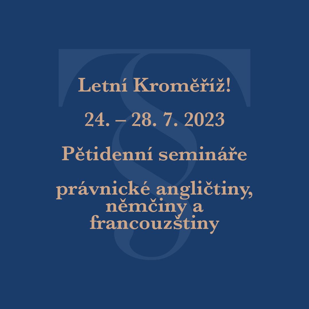 kst_cr's tweet photo. Letní Kroměříž = 5 dní právnické angličtiny, němčiny a francouzštiny (24. – 28. 7. 2023). Ještě se lze přihlásit na semináře, které pořádáme ve spolupráci s Justiční akademií. Více zde: https://t.co/SmVswiSFJ1

#pravninemcina #pravnianglictina #pravnifrancouzstina 
#kstcr https://t.co/TcrNxQEBjZ