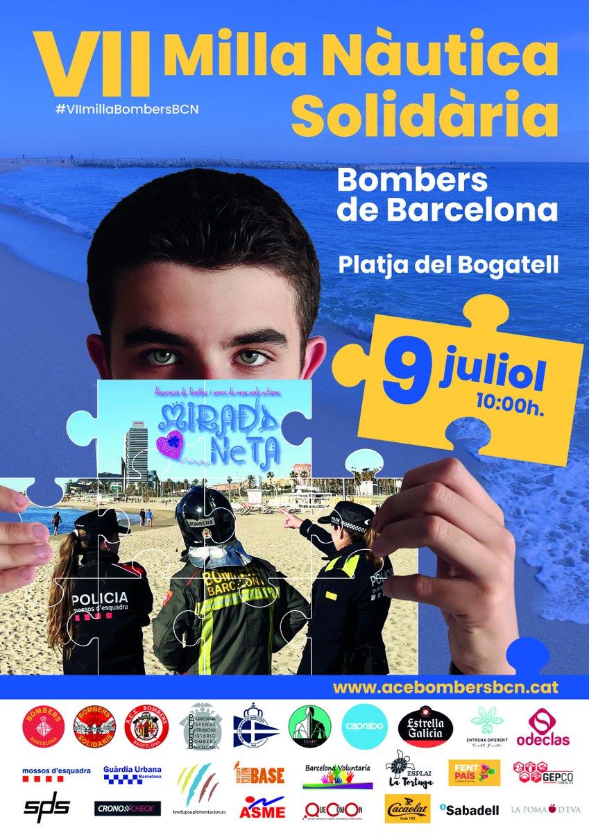 mossos's tweet photo. Col·laborem amb @BCN_Bombers en la #VIImillaBombersBCN, t'hi esperem el 9 de juliol!

La recaptació serà per a l’Associació sense anim de lucre Mirada Neta, que té com a objectiu crear un espai de trobada per nens, joves amb TEA i les seves famílies

#MossosSolidaris https://t.co/mo3MxwS3uM