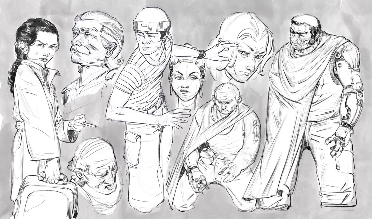 KlausPillon's tweet photo. Fell a bit behind on my daily sketches for #maysketchaday so here are a few from the last week, having fun, digital style! https://t.co/D4vKeyM3w5