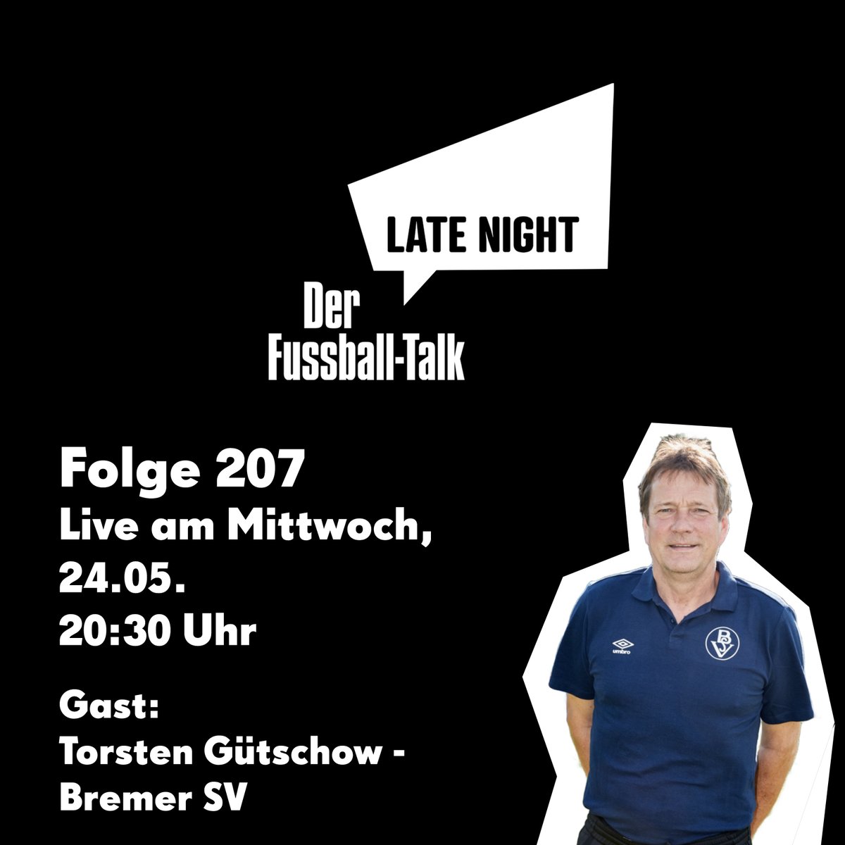 Alles Nichts Oder?! 
LateNight live
Folge 207. 
Mittwoch, 24.05. 20:30 Uhr

Zu Gast: Torsten Gütschow - <a href="/BremerSV/">Bremer SV</a> 

youtube.com/live/r_GAmq4D-…