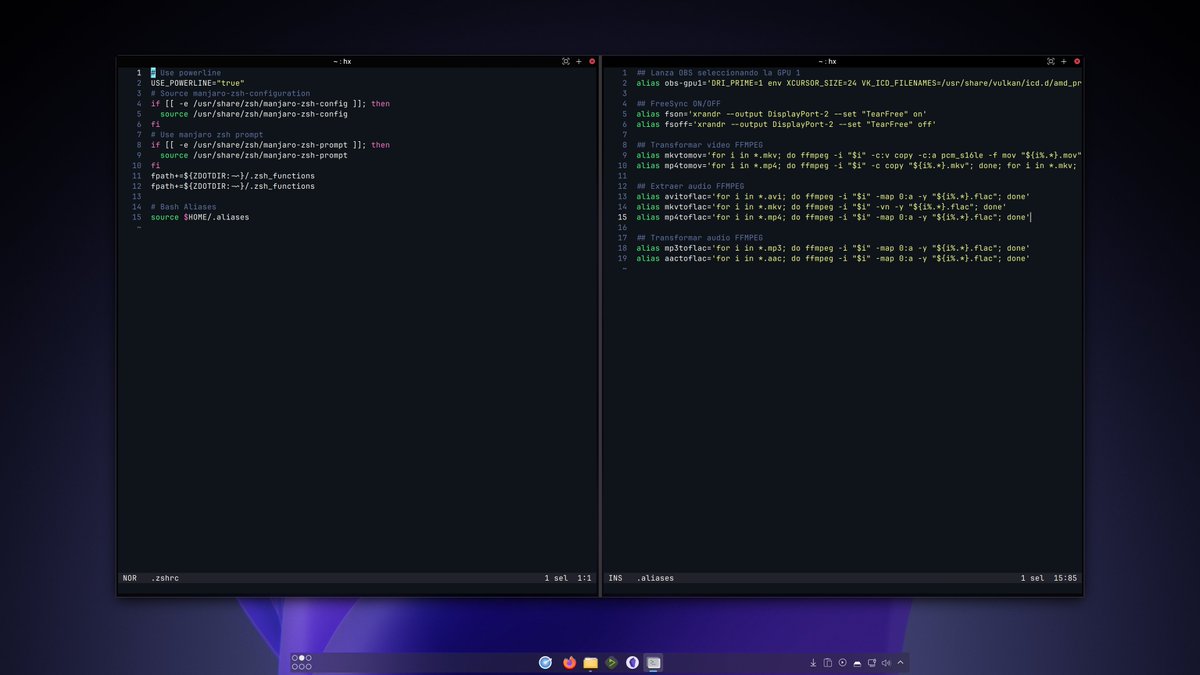 Escritorio de hoy 24/05/2023

> Sacando los alias de zsh para dejarlos fuera y hacer las cosas más sencillas para posibles backups.