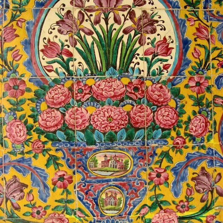 LivinginTehran's tweet photo. #Tehran ceramic tiles from the Qajar era. https://t.co/63y4Ho9WrC