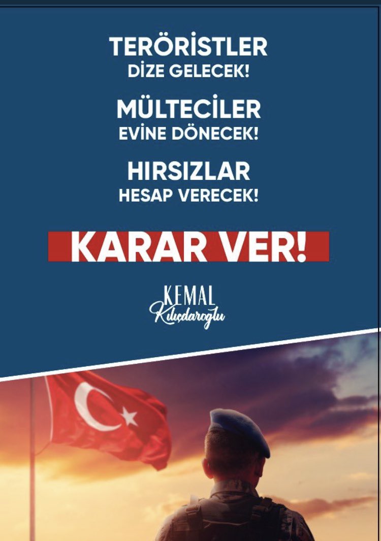 trolicem's tweet photo. Kemal bey 20 yıl muhalefet yaptı. En fazla iftiraya uğrayan siyasetçi kendisi. 2 gün uğraşılan Muharrem ince yoruldu istifa etti. 1 seçim kaybeden Sinan Oğan saf değiştirdi. Asla yolundan şaşmayan,seçmenini satmayan tek kişi ‘’KK’’

#OyumKemalKılıcdaroğluna https://t.co/cCBElw5Sj7