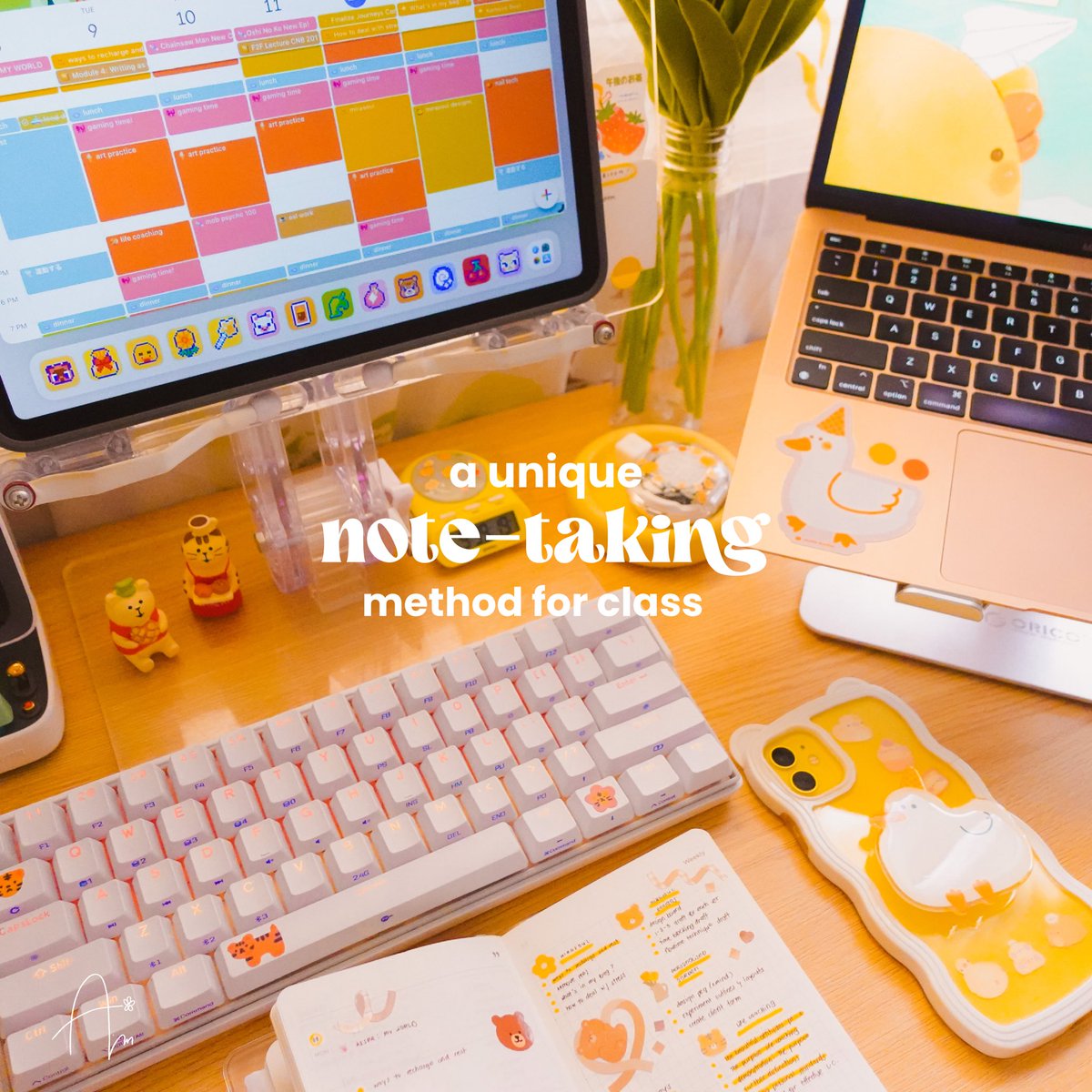 bymirasoul's tweet image. 📔 a unique note-taking method for class 

Do you find a hard time staying focused during class? Here's a unique note-taking method to keep the class entertaining but still productive for you 💛 Simply type as if you’re a narrator 🌞