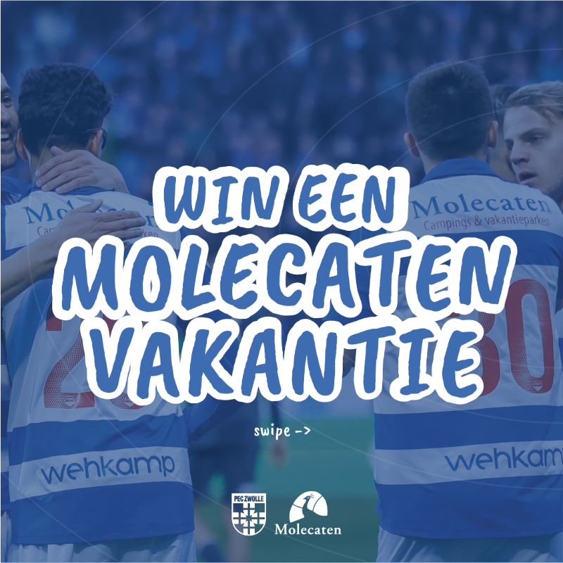 PECZwolle's tweet photo. 𝗪𝗜𝗡 een vakantie bij @Molecaten voor 6 personen 💙

Wat moet je doen?

1️⃣ Like deze post
2️⃣ Comment een ☀️
3️⃣ 𝗪𝗜𝗡 een lang weekend of midweek!

De winnaar wordt 31 mei bekendgemaakt!