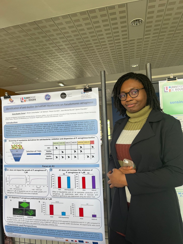 CBSA_Lab's tweet photo. @Anne-Sophie Tareau & @MeryemBoujnane, PhD students at @CBSA_Lab, presented their work at “Rencontres Normandes de Microbiologie, May 22d, 2023” organised by @Ribet_David and @Chervin Hassel (Thanks to #IRIB, @U1073lab, #Dynamicure, @univrouen).
Congratulations and Well done 👏🏻🤓 https://t.co/CaMgUSGL5l