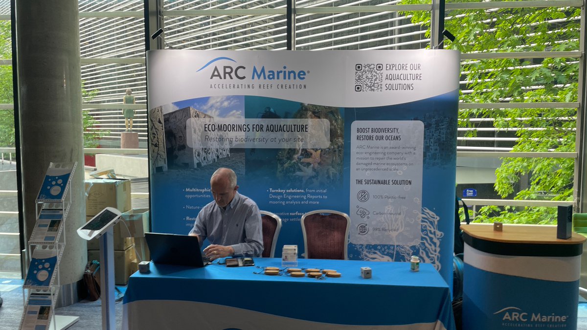 #ARCMarine is exhibiting today! | @BlueFoodSummit 🌍🐟

Learn about our #carbonneutral eco-moorings and how they can cultivate a thriving #ecosystem at your #aquaculture site, helping you enhance #biodiversity and productivity.

Stop by and say hello to us at booth #1 👋