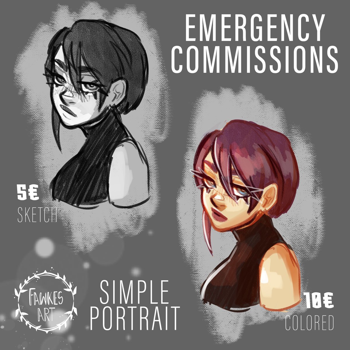 fawkesartt's tweet photo. ¡Hola amores!
Por cosas de la vida, este mes me han venido muchos gastos de golpe y me veo un poco apurada. Así que he decidido abrir emergency commissions!
Serán tipo sketch coloreado, ya está publicado (os dejo el link abajo). 💚
Todos los RT son de ayuda, ¡gracias a todes! 🛐 https://t.co/RXNv8movha