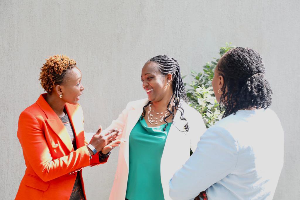 SoipanTuya's tweet photo. As part of my Ministry's sustained consolidation of private sector support for ecosystem restoration activities, I met a team from @ZEPRE_PTAReins led by CEO Ms @HopeMurera ahead of Saturday 27th May launch of the re-insurer's tree growing programme with a corporate run at Nyayo National Stadium.