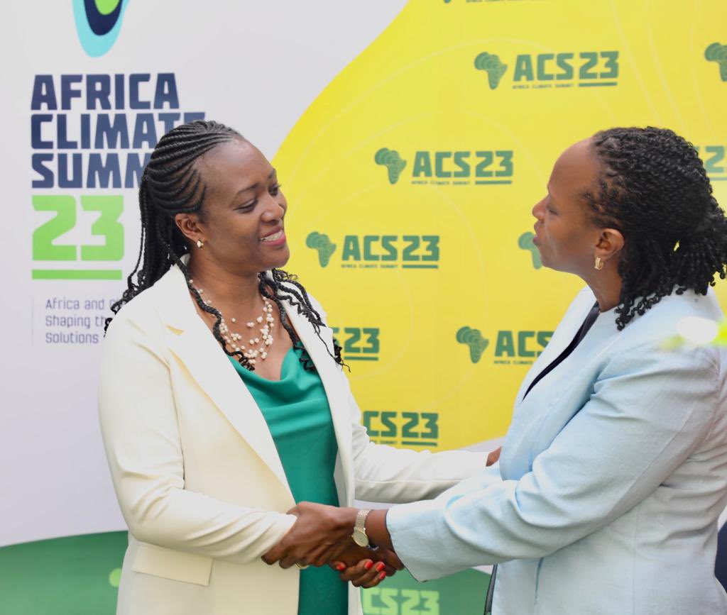 SoipanTuya's tweet photo. As part of my Ministry's sustained consolidation of private sector support for ecosystem restoration activities, I met a team from @ZEPRE_PTAReins led by CEO Ms @HopeMurera ahead of Saturday 27th May launch of the re-insurer's tree growing programme with a corporate run at Nyayo National Stadium.