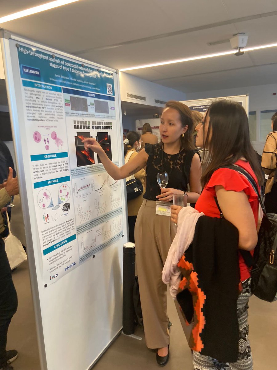 Presenting my poster on the use of the high-throughput live cell imaging technique Incucyte @EssenBioScience to study #neutrophil extracellular traps in #type1diabetes at #idsparis2023 !