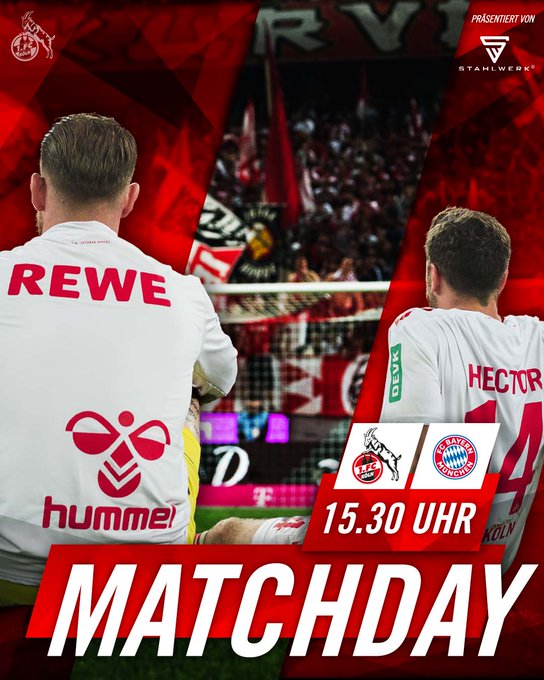 🔥 Matchday 🔥Der #effzeh empfängt am 34. Spieltag Bayern München ...