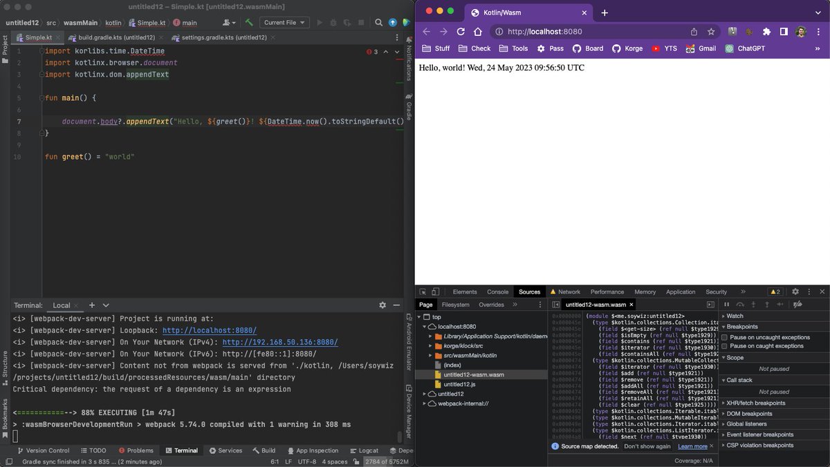 KorgeGameEngine's tweet photo. #KorGE/Korlibs 4.0.1 released with some fixes and some libraries migrated to #Kotlin/#WASM. Now you experiment with kds, kmem, klock, krypto, klogger, kbignum in the experimental #WASM target:
https://t.co/yrbbvG9VSd https://t.co/XzuXRyo2io