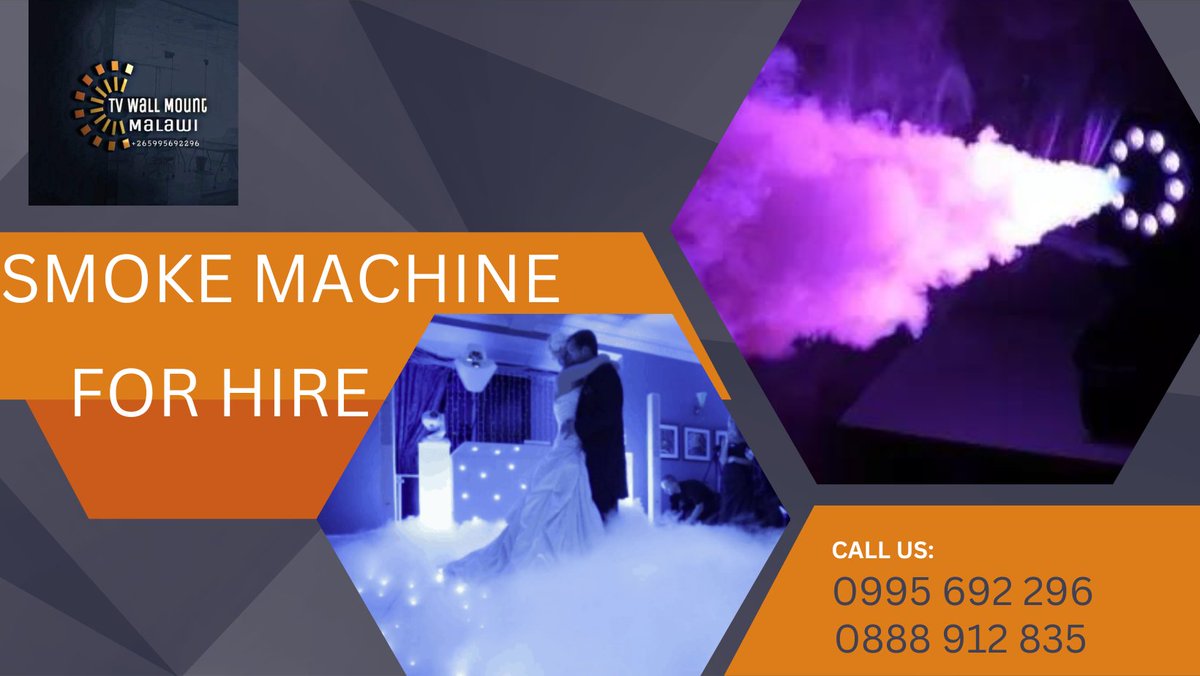 TvMount2's tweet image. Smoke machine available for hire in Lilongwe good for weddings, birthday parties music videos and photo shoots

TALK TO US
☎ 0888 91 28 35 
  0995 69 22 96

#smokematchine #fogmachine #smoke #machine #hire