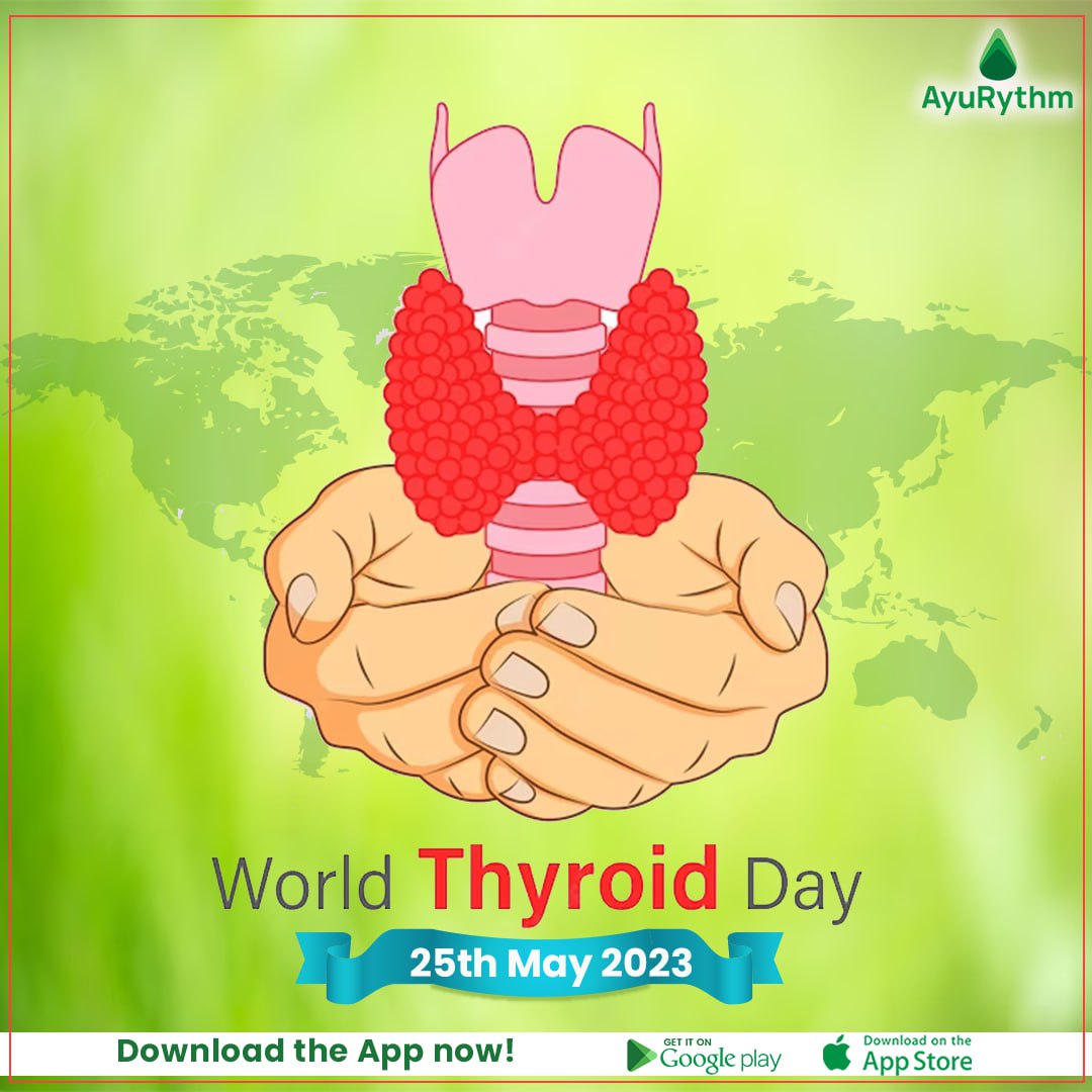Harmonizing thyroid #health on 🌍world thyroid day! AyuRythm stands united with the global community to 💹raise awareness about #thyroid disorders and promote holistic approaches to thyroid wellness.
📲Install the App Now
Android:bit.ly/3T6iW0a
#AyuRythm #worldthyroidday