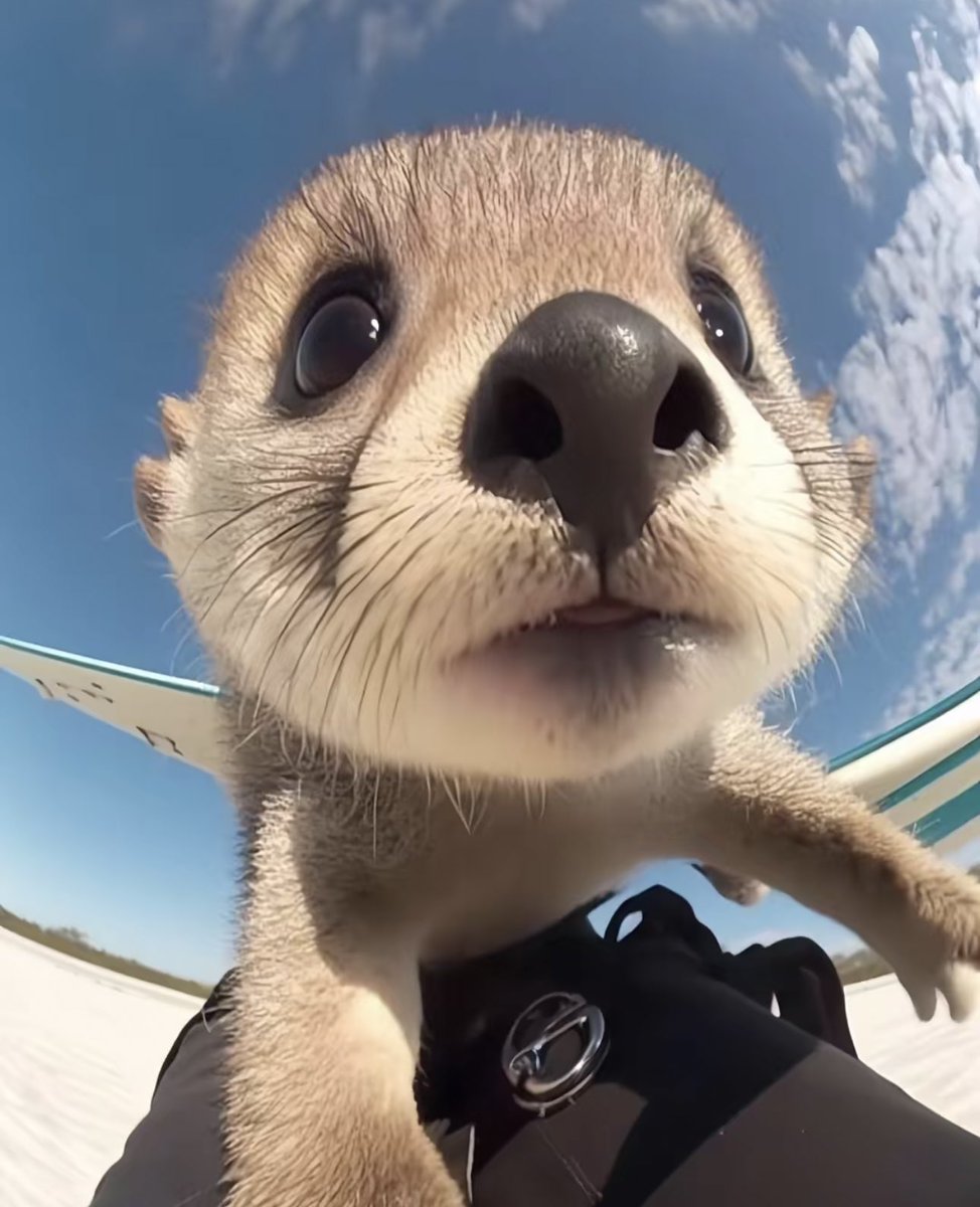 necesitáis ver estas fotos de una nutria con una go pro