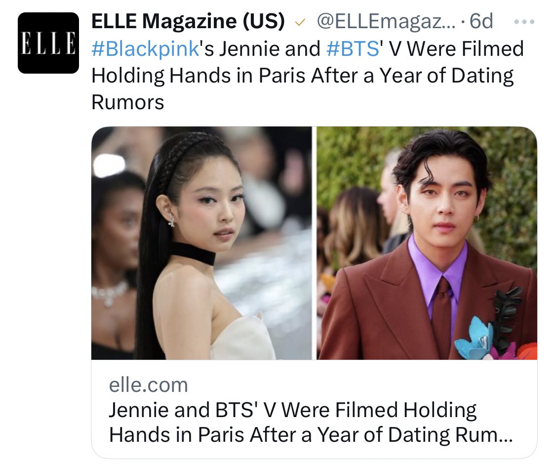 kthkjnsaf's tweet photo. JTBC, KBS, MBN, SBS, MBC, Yonhap News all made TV reports on Taennie 

Newsen, W Korea, Elle, Billboard, Cosmopolitan, Seventeen Magazine all made articles on Taennie

If it wasn’t real then it would have been denied like the others, and none have ever had this much attention https://t.co/WrouJeZopf