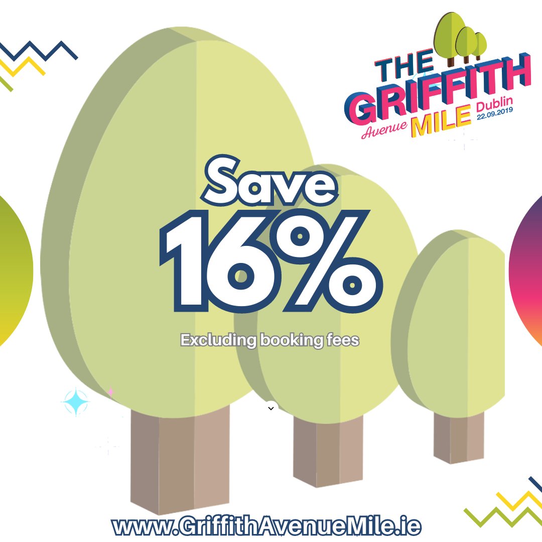 We have sold over 50% of our early bird family tickets. Get yours while they last. 2 adults + 2 kids for €25 + fees. Prices will soon revert to €30 + fees. Discount applied at checkout: griffithavenuemile.ie/tickets #GriffithAvenueMile #GAM23