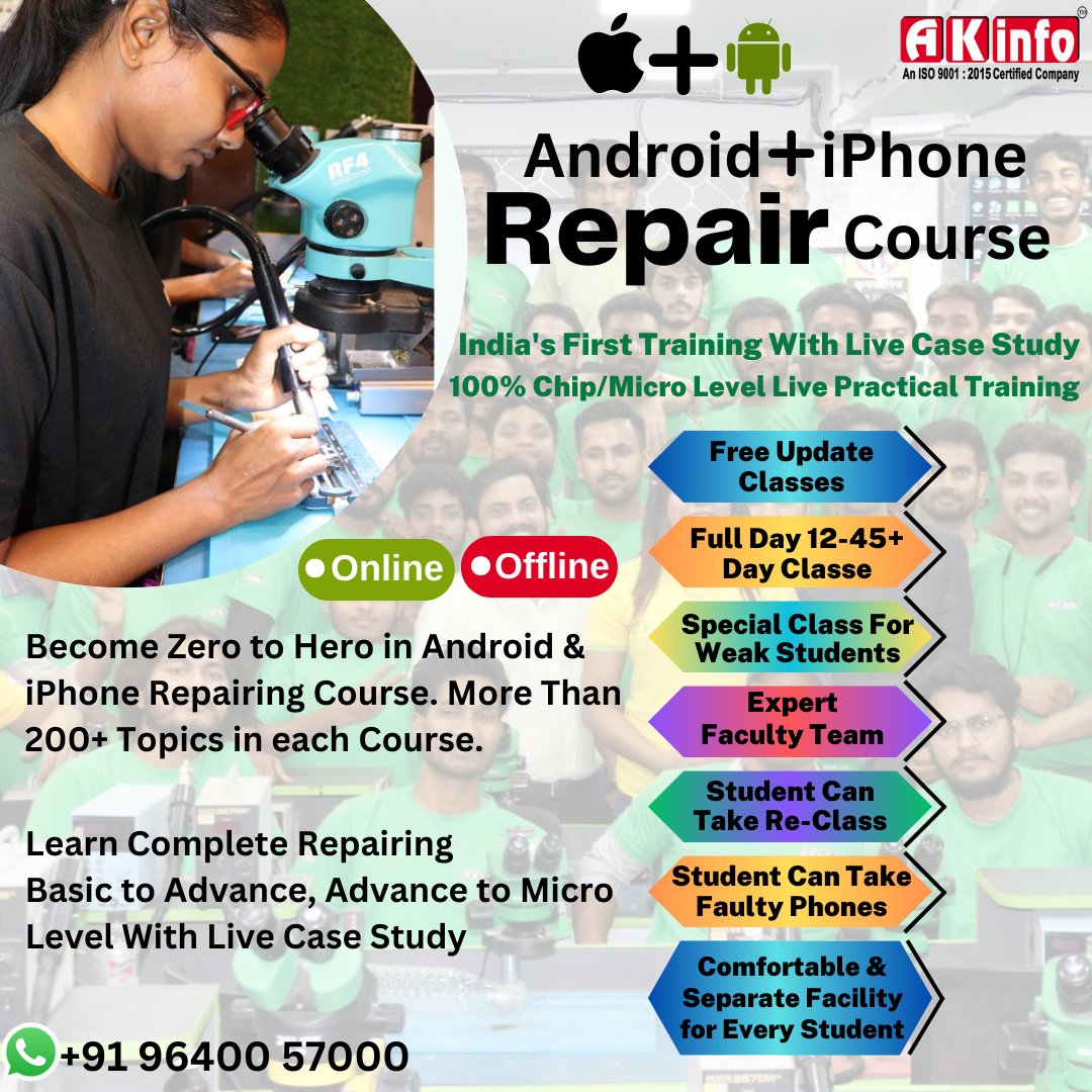 akinfodelhi's tweet image. Mobile repairing course in delhi
#mobilerepairingcourse #mobilerepairinginstitute