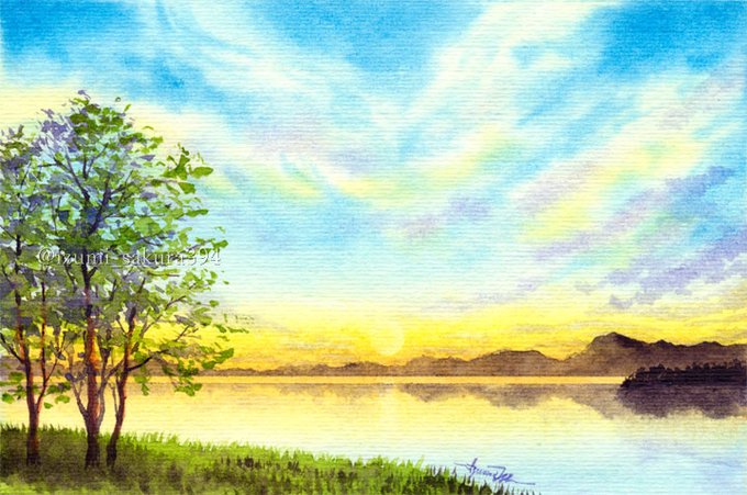 「自然风景 夕焼け」のTwitter画像/イラスト(新着)