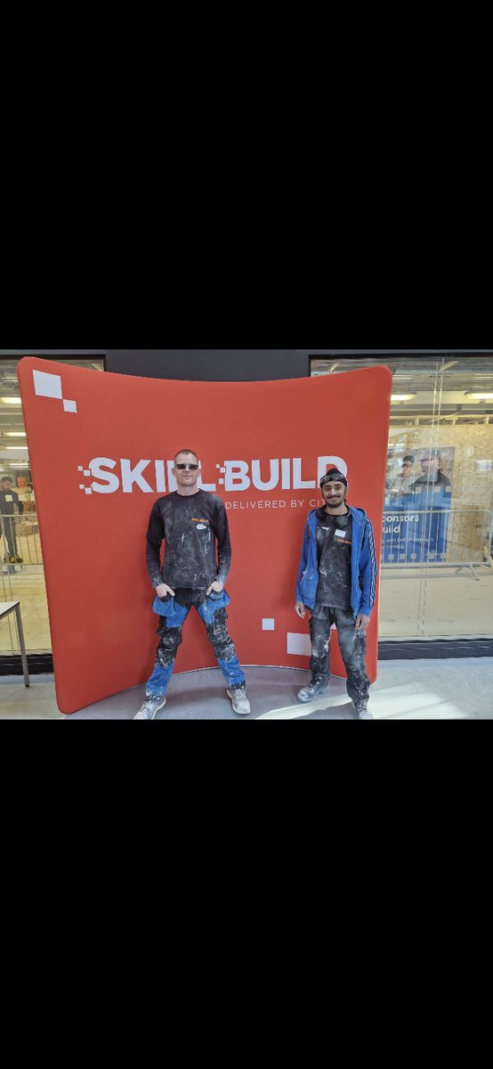 ConstructionFE's tweet image. Fantastic efforts from 2 of our fulltime level 2 #plasterers from @NottmCollege taking part in #Skillbuild heats held @barnsleycollege Great work u done us proud Mark and Vinny. @britishgypsum @SGWeberUK @RyanSeeleyBG @Rob13167 #NAPL 👷‍♂️✔️