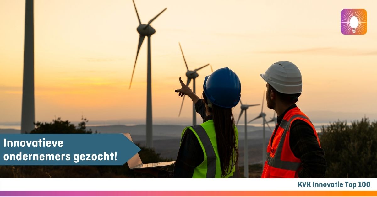 Gezocht! Bedrijven in de energiesector die het voortouw nemen en baanbrekende oplossingen ontwikkelen die onze wereld transformeren naar een duurzamere en schonere toekomst. 

Ben of ken jij zo'n bedrijf? Schrijf dan in voor de KVK Innovatie Top 100. bit.ly/3JART8Z