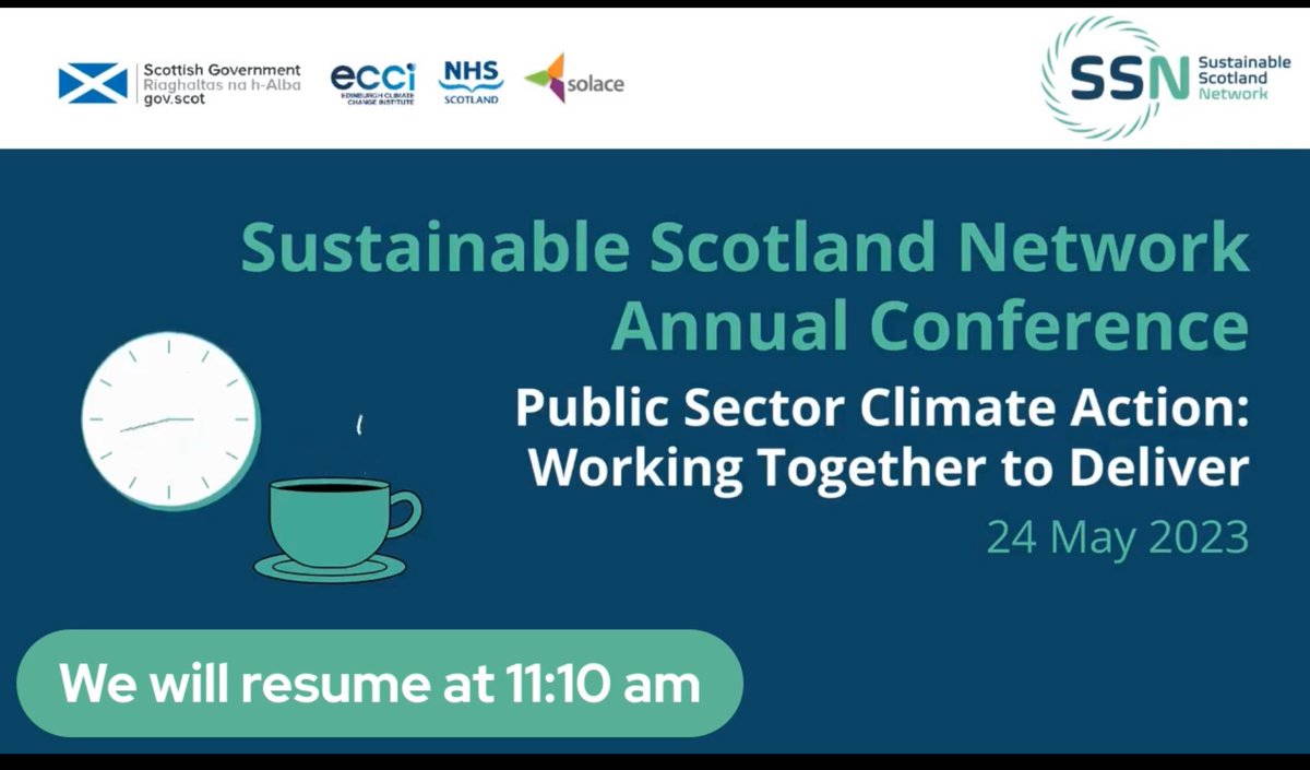 Delighted to speak on LG Leadership on Climate &amp; Sustainability <a href="/SSNscotland/">SSN</a> “Local government is fully committed to tackling the climate emergency. We may not currently have all the data, expertise or money that is required, but we are committed 100%” <a href="/COSLA/">COSLA</a>