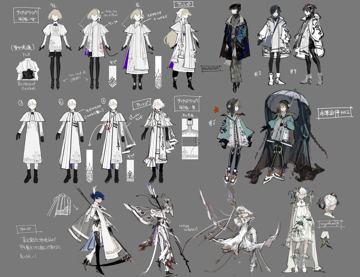 glassplinters's tweet photo. キャラデザ９ヵ月分 https://t.co/YsMws0eW1C