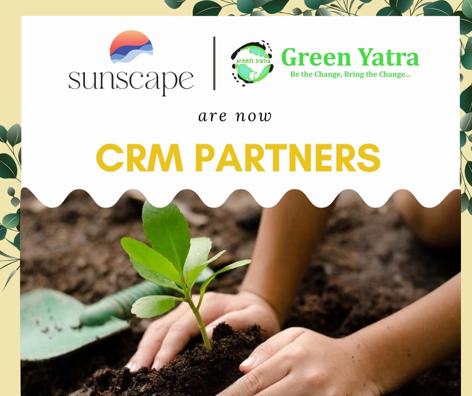 Greenyatra's tweet photo. 🌱 Green Yatra is extremely pleased to announce about our #CRM Partnership with #sunscape 🌿          

#CauseRelatedMarketing is a collaboration a for-profit and a non-profit to promote a particular Social or #Environmental cause.  Sunscape is a start-up clothing brand who wish to offset the #carbon generated by their products through tree-plantation, which means from now on, every product you buy from Sunscape will contribute to a Greener & Healthier Tomorrow.

We at Green Yatra are very grateful for and support companies who want to be a part of these meaningful collaborations & are looking forward to generate an impactful result with their #Support. 

Together, we can sow the seeds of #change, nurturing #forests, restoring #ecosystems, and promoting #sustainable living. 

#SunscapePlantTrees #SustainableShopping #PositiveChange