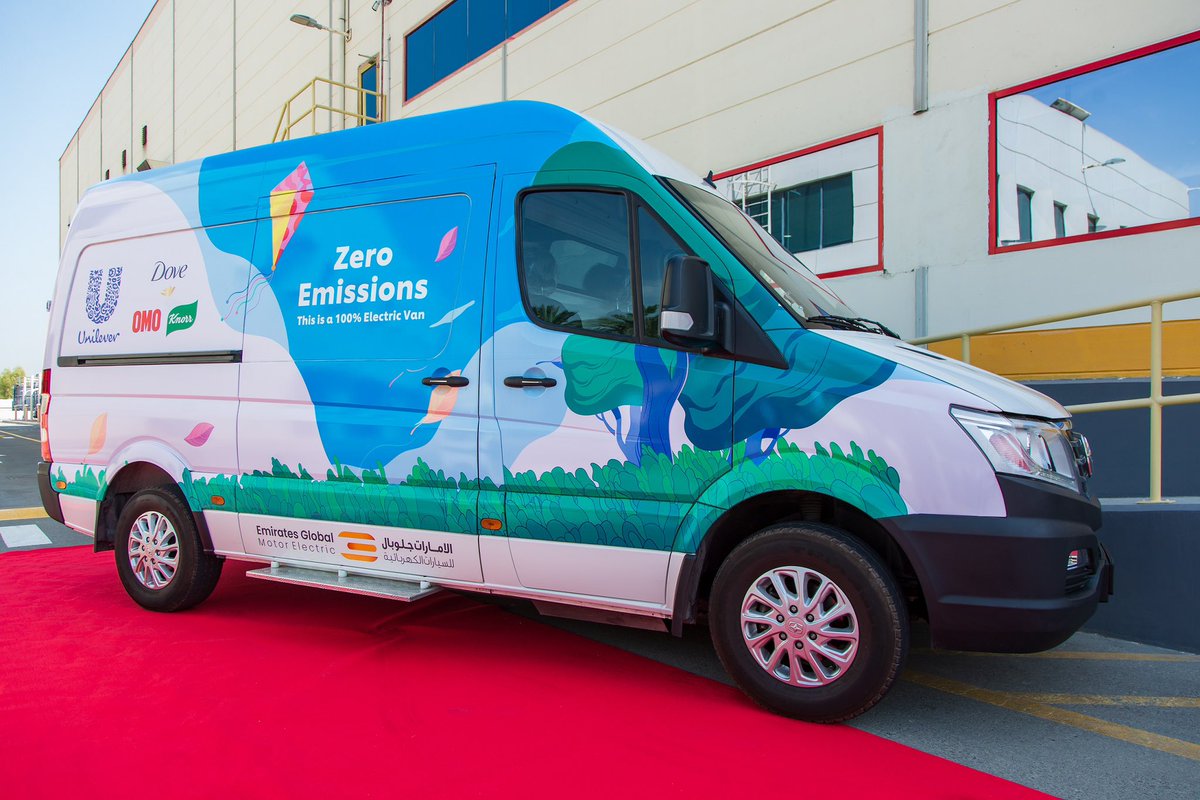 UnileverArabia's tweet image. Unilever UAE is proud to announce the first ever addition of an Electric Van to its logistics fleet, making it also the first EV van within the UAE industry! With a CO2 emission reduction of around 250kg CO2e per truck per day!
#ElectricVan #NetZero #Sustainability #UAE