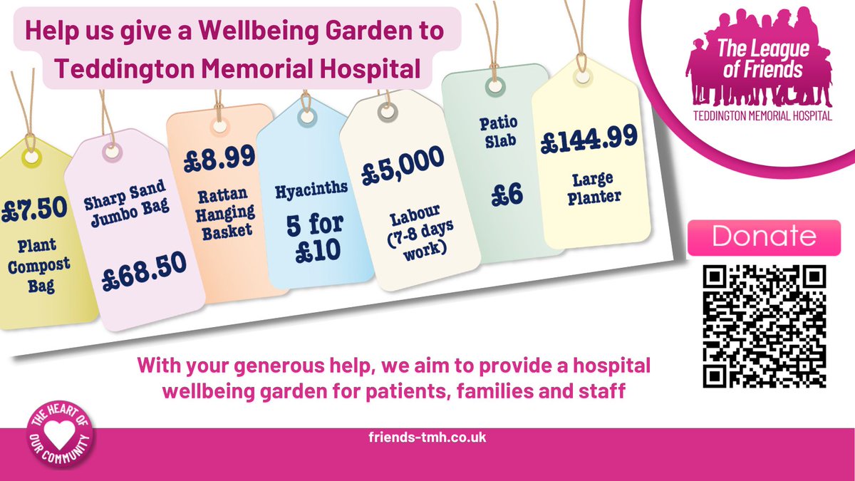 Friends of TMH 💙 (@lof_tmh) on Twitter photo The hospital garden🌻is in need of a revamp. 
We're asking our community to help provide a well-being garden for patients, staff and relatives.   
GOAL: £20,000
Can you help? Donate NOW: friends-tmh.co.uk/create-a-wellb… The hospital garden🌻is in need of a revamp. 
We're asking our community to help provide a well-being garden for patients, staff and relatives.   
GOAL: £20,000
Can you help? Donate NOW: friends-tmh.co.uk/create-a-wellb…