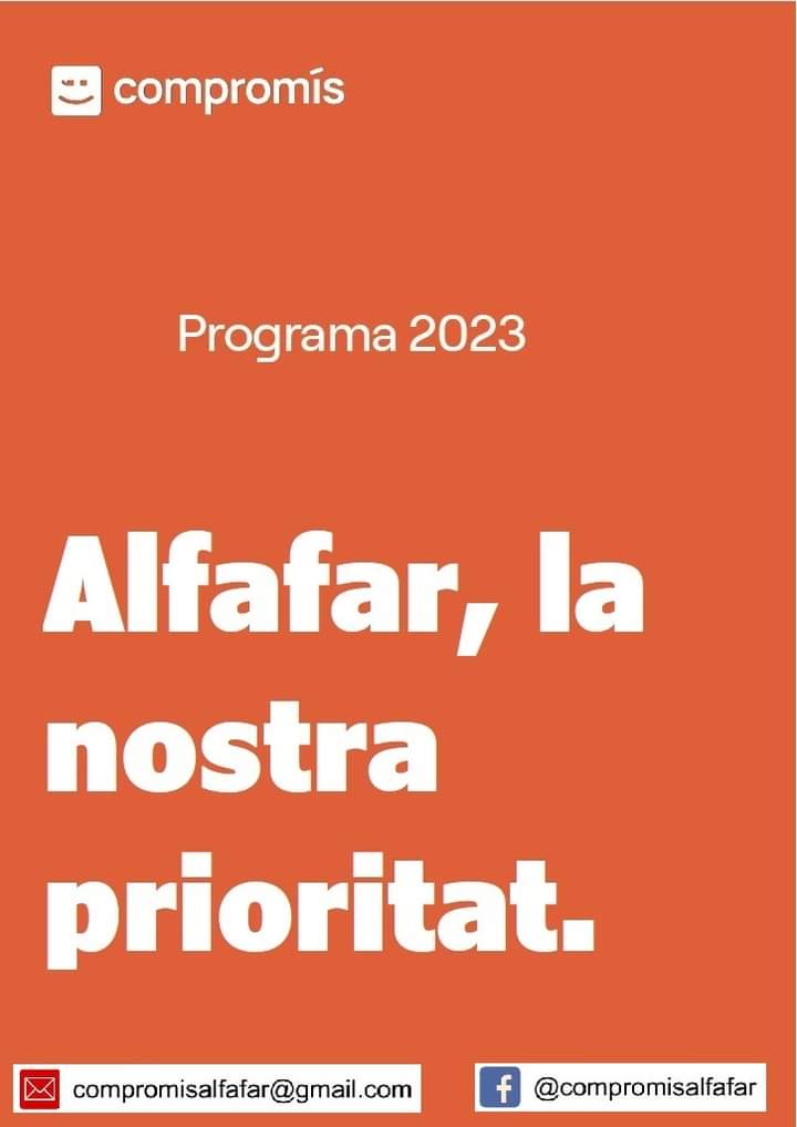 compromisalfafa's tweet photo. #Alfafar , la nostra prioritat
#SomMoltDePoble
#AlfafarAmbAmalia https://t.co/1VPtXi83TL