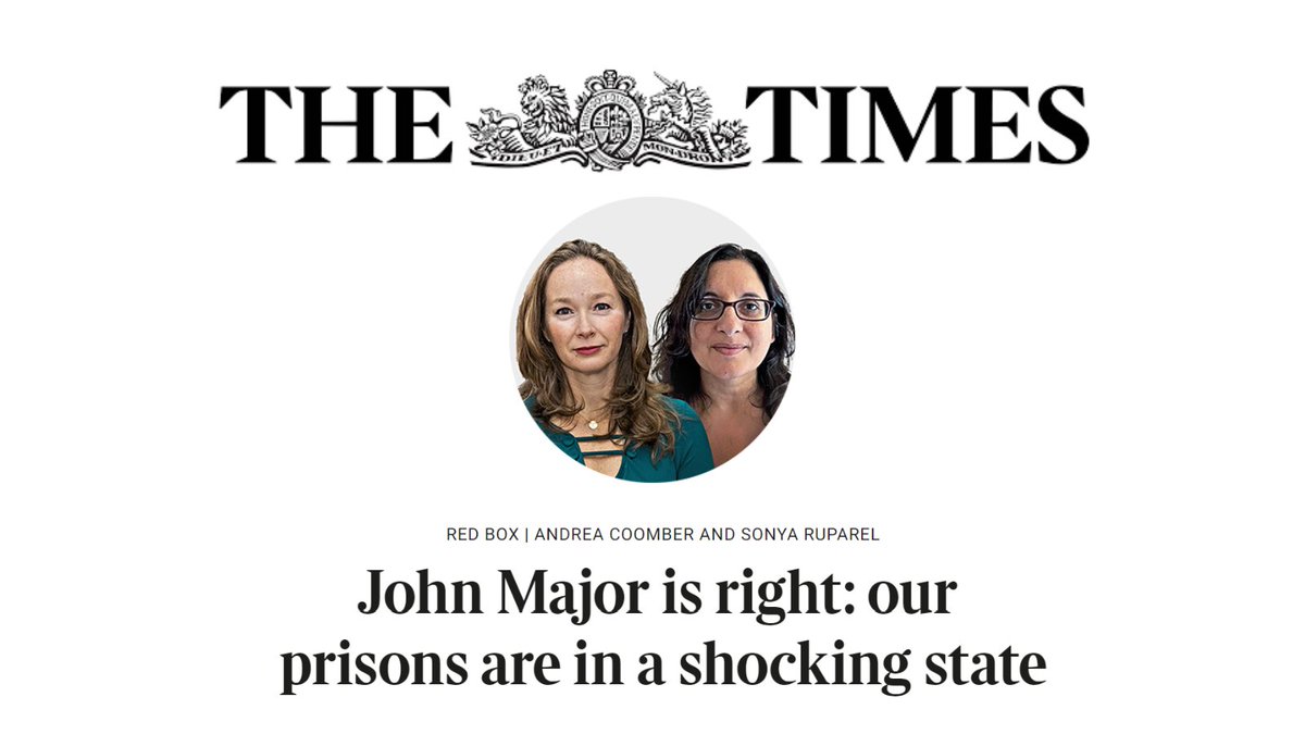 In a joint piece for @thetimes, our Chief Executive Andrea Coomber KC (Hon.) and @WIP_live's Chief Executive @sonyasonyar shed light on the shocking state of our prisons. @HMIPrisonsnews' inspection reports tell the story of an understaffed, overcrowded system that is unable to…