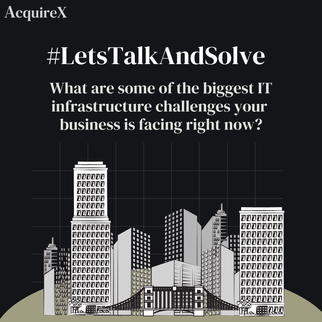 HelloAcquireX's tweet image. What are some of the biggest IT infrastructure challenges your business is facing right now?

 Share in the comments below and see what solutions others have implemented.

#ITInfrastructure #TeamExtension
