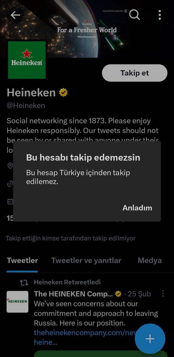 Twitter global olarak alkol satan hesapların Türkiye'den takibe alınmasını engelledi #Twitter