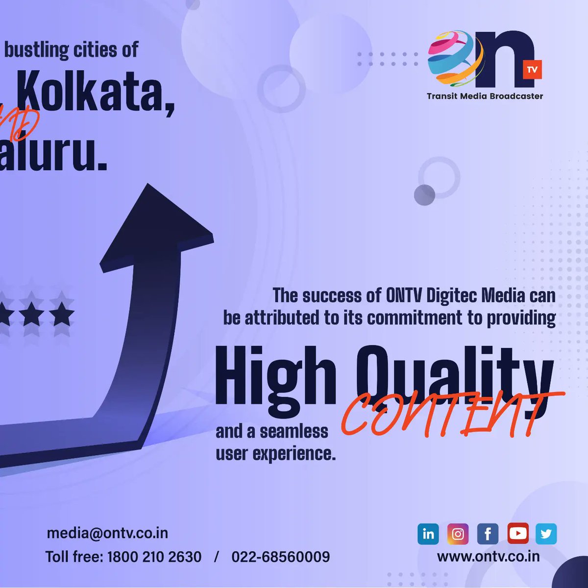 ONTVTransit's tweet photo. Start riding the success train with ONTV today!🚆
@RailMinIndia @Central_Railway
@WesternRly @tarunjain79 #ontvdigitecmedia #ontv #DOOH #OOH #LEDScreen #mediacompany #Railway #mumbai #kolkata #Bengaluru #DigitalScreen #MumbaiLocal #kolkatalocal #advertisement #digitalmarketing https://t.co/M2vvwGjeyE