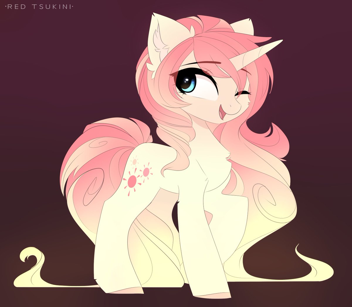 red_tsukini's tweet photo. Princess Celestia x Pinkie Pie next gen adopt for
@emberslament ☀️

#MLP  #mlpoc https://t.co/o2ygztPa9y