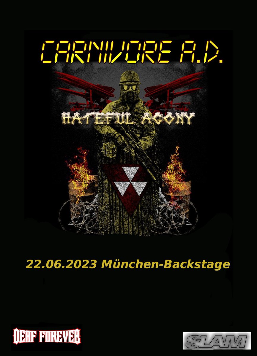 HatefulAgony's tweet photo. Really excited for this one, come check us out with Carnivore A.D., one you won't want to miss! https://t.co/QhGv6G5fDt