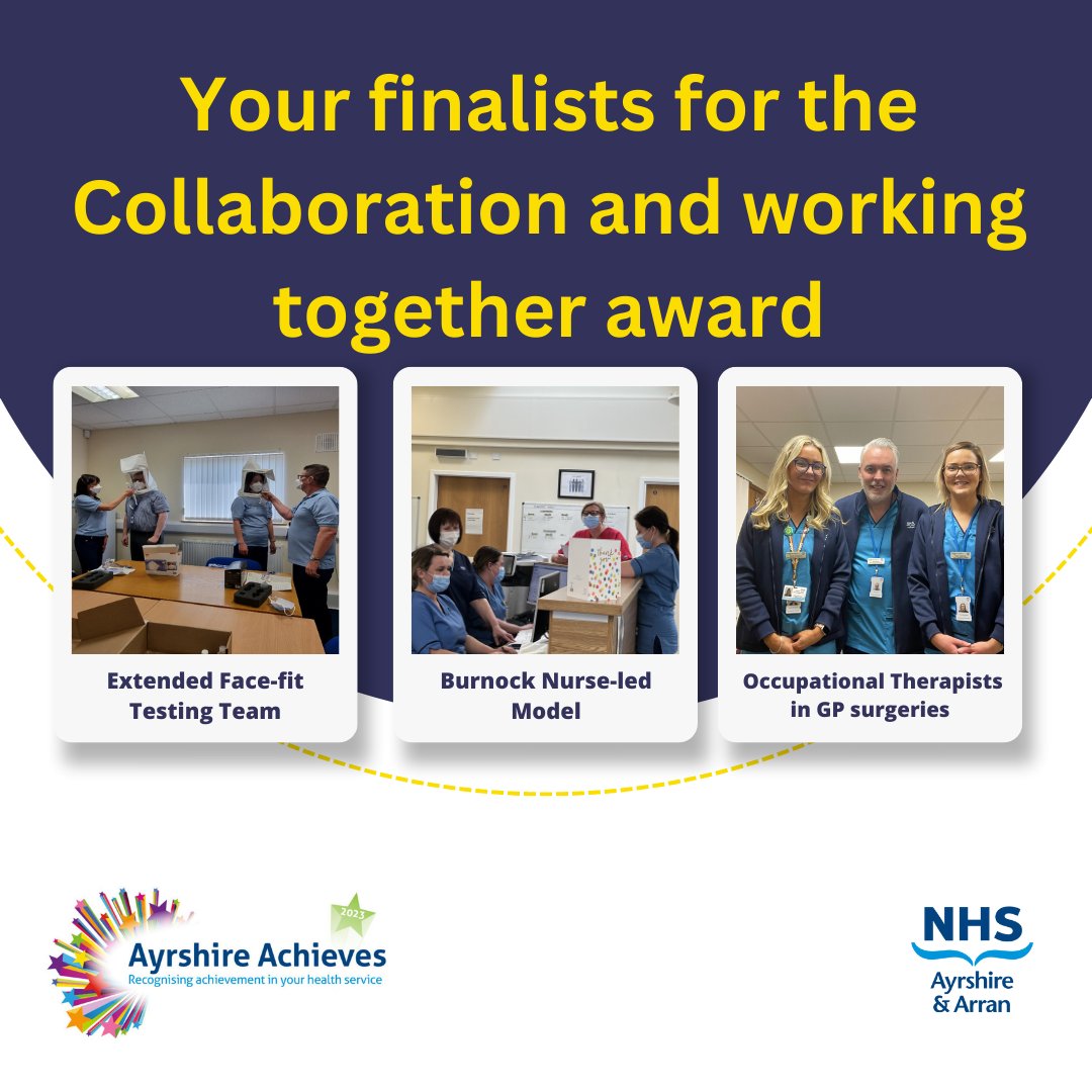 Your finalists for the Collaboration and working together award! 

This award is for a team who has demonstrated exceptional teamworking, collaboration, working across boundaries and connectedness. Working together is vital to our success.

nhsaaa.net/news/latest-ne…

#AAawards23