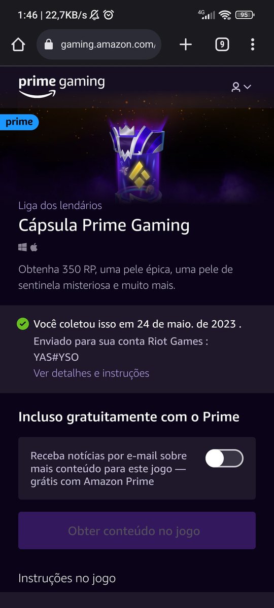 DiguNad's tweet photo. @WildRiftNewsBr Ainda não recebi minha skin, 😿 https://t.co/30PRVGqjy2